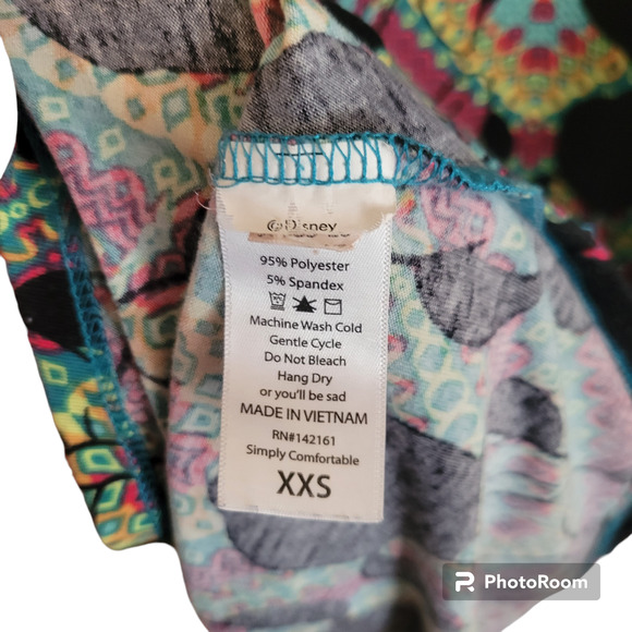 Lularoe Carly Disney Minnie Mouse Womens XXS Chevron Pattern High-Lo Swing Dress - Picture 4 of 9